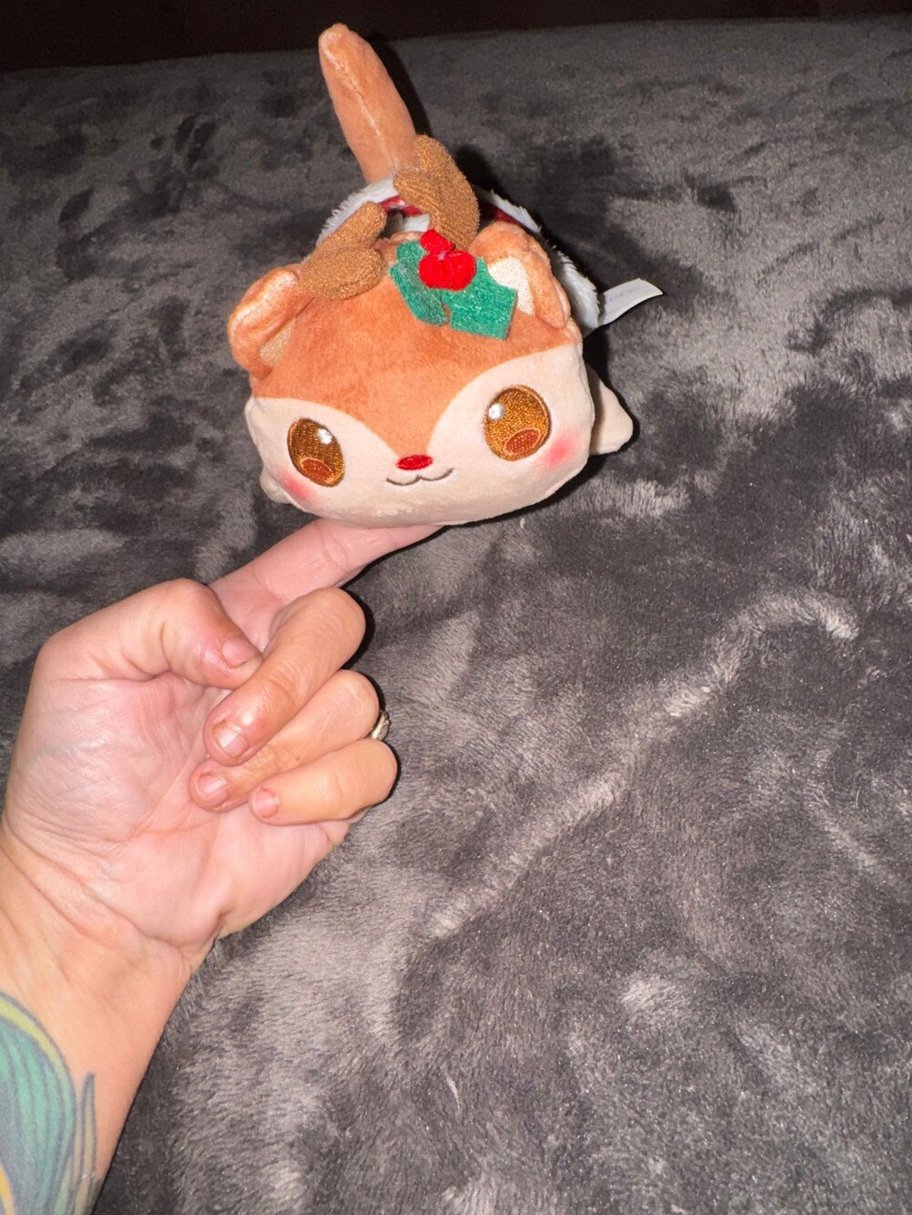 APHMAU Small Brown Holiday Reindeer Plush Soft Toy